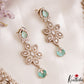 Sparkling Floral Leaf Motifs CZ Victorian Necklace NC3152 (Available In 6 Colors)