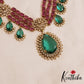 Stunning Floral Teardrop Motifs Multi Layered AD Victorian Necklace NC2894