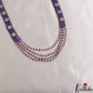 Sparkling Multi Layered Crystal & Pearl Haaram With Floral Accents LH2127