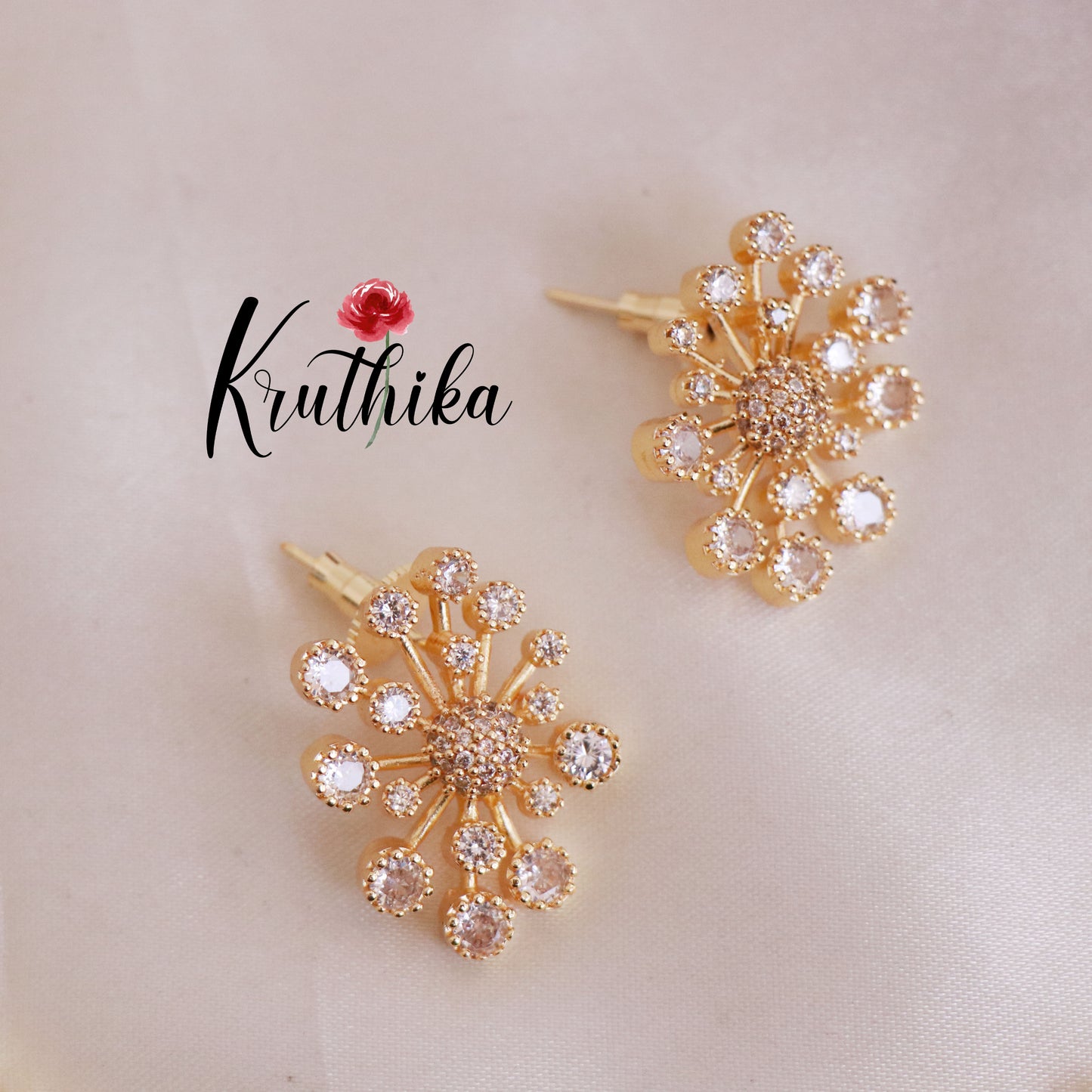 Trendy CZ/AD Flower Design Necklace NC1829 (Available in 3 colours)