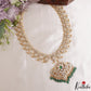 Traditional Two-In-One Reversible Mango Floral Motifs Jadau Haaram With Green Bead Drops LH2143