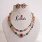 Elegant AD/CZ two-layer Navaratna necklace NC1949