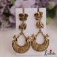 Trendy Antique Floral Elephant Motifs Earrings E1008