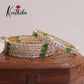 Sparkling CZ Gold Finish Green Bangles (set of four) B183