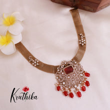 Beautiful Victorian Pendant Chain Set NC1861 (Available in 3 Colours)