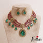 Stunning Floral Teardrop Motifs Multi Layered AD Victorian Necklace NC2894