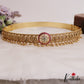 Beautiful Mango Floral Kemp Motifs Hip Belt With Golden Bead Drops V339 (Available In 2 Colors)