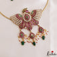 Classic Peacock Motifs Kemp Hasli Choker With Pearl Bead Drops NC3258 (Available In 3 Colors)