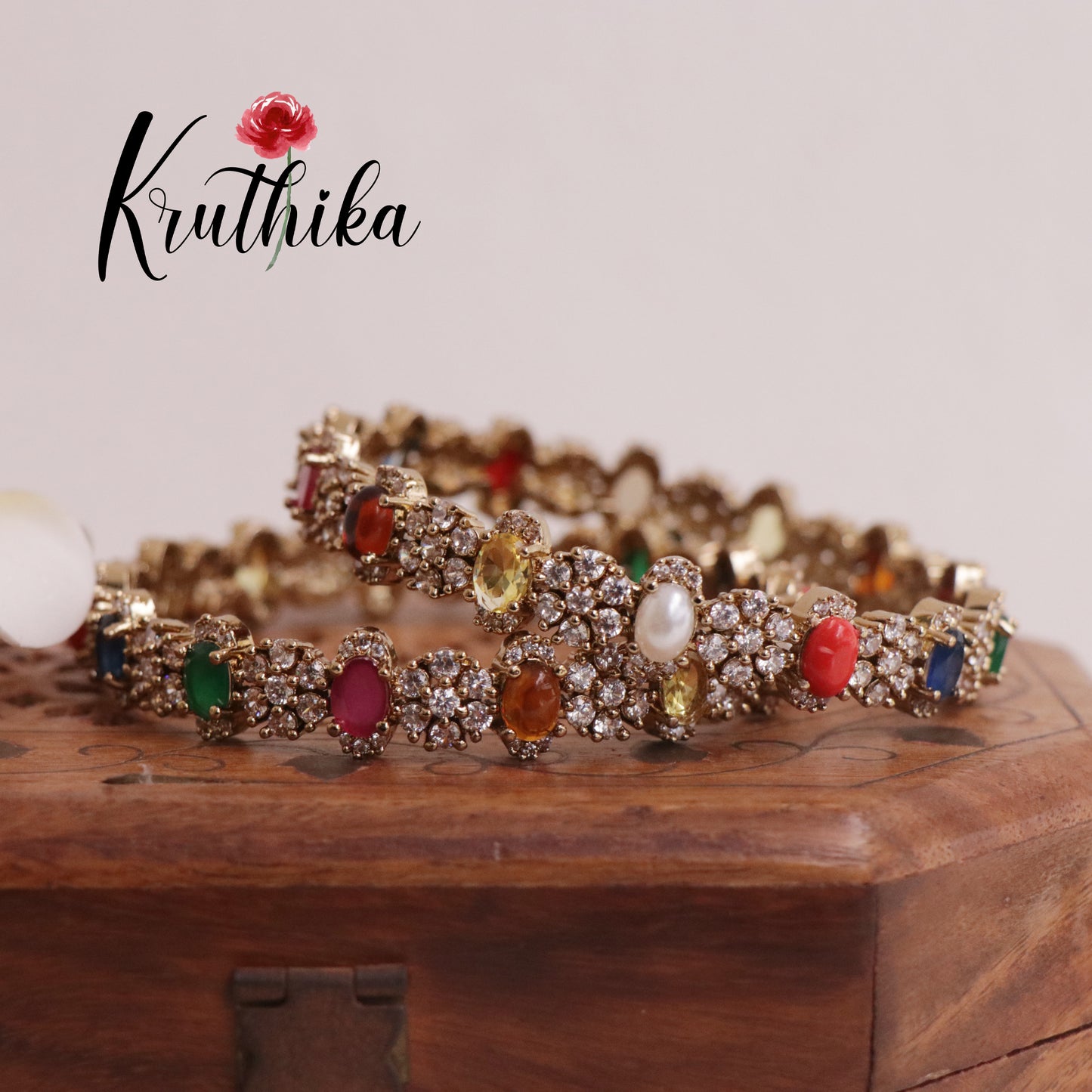 Beautiful Multi Stone Bangles B181