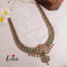 Beautiful AD Victorian Haaram with Golden Beads LH1867