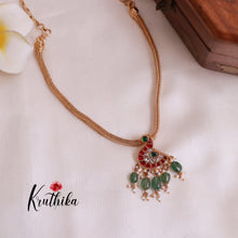 Pretty Peacock Jadau Chain Set NC1852