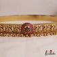 Premium Antique Floral Peacock Motifs Jadau Hip Belt With Bead Drops V356 (Available In 4 Colors)