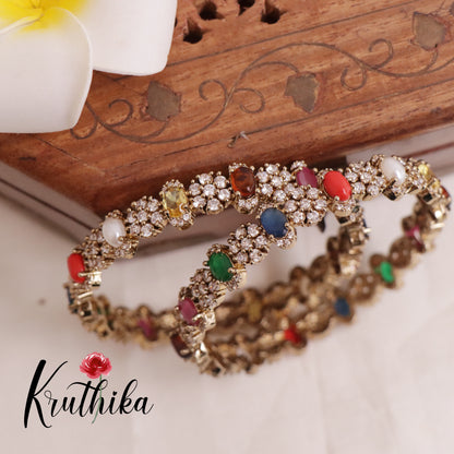 Beautiful Multi Stone Bangles B181