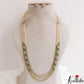 Classic Multi Layered Crystal & Pearl Haaram With Floral Accents LH2128