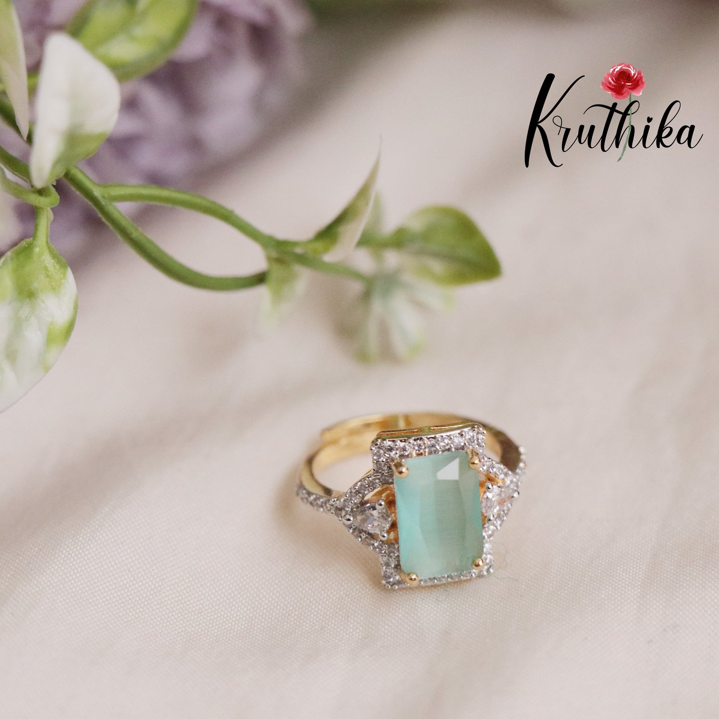 Classic CZ Sparkling Finger Ring R47 (Available in 5 Colours)