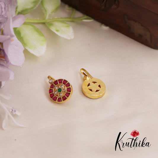 Elegant Jadau Floral Earcuffs | Upper Earrings | Bugadi Earrings E820