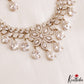 Sparkling Floral Leaf Motifs CZ Victorian Necklace NC3152 (Available In 6 Colors)
