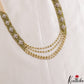 Classic Multi Layered Crystal & Pearl Haaram With Floral Accents LH2128