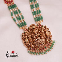 Gorgeous Kemp green beads temple haaram LH1885