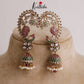 Beautiful Kemp Mayura Earcuff with Jhumkas E468 (Available in 2 Colours)