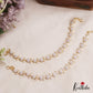 Trendy Floral Motifs Gold-Tone CZ Earchains EC214
