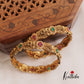 Elegant Antique Lakshmi Motifs Bangles B428 (Set Of 2)