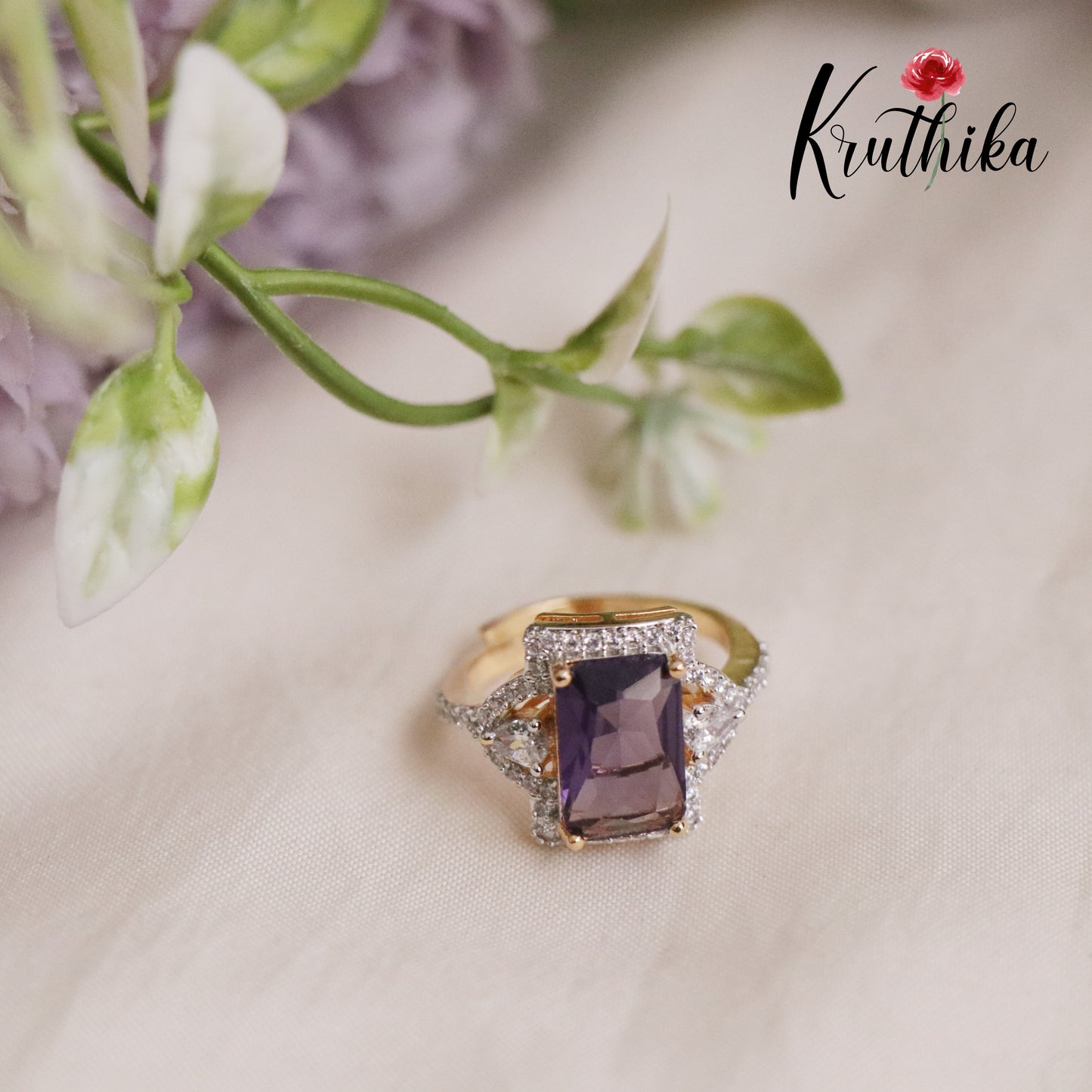 Classic CZ Sparkling Finger Ring R47 (Available in 5 Colours)