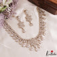 Sparkling Floral Leaf Motifs CZ Victorian Necklace NC3152 (Available In 6 Colors)