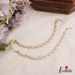 Trendy Floral Motifs Gold-Tone CZ Earchains EC214