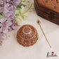 Premium Floral Motifs Kemp Golden Hair Bun J385