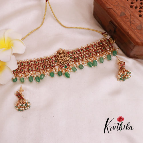 Beautiful Lakshmi Kemp Stones Chocker NC1829 (Available in 2 Colours)
