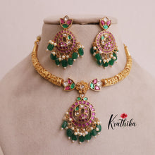 Pretty jadau peacock hasli Necklace NC1951