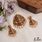 Gorgeous Antique Nagas Lakshmi Peacock Motifs Jadau Pendant Set With Rice Pearl Drops PS294