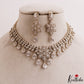 Sparkling Floral Leaf Motifs CZ Victorian Necklace NC3152 (Available In 6 Colors)