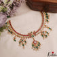 Classic Floral Peacock Motifs Jadau Choker With Pearl Bead Drops NC2999