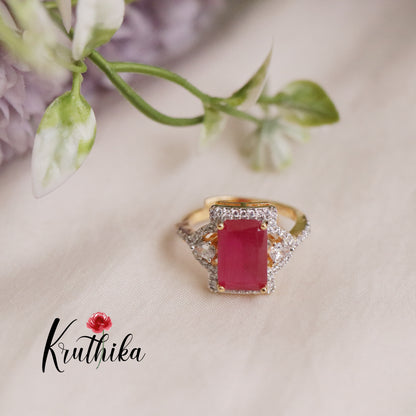 Classic CZ Sparkling Finger Ring R47 (Available in 5 Colours)