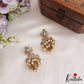 Stunning AD Peacock Jhumkas With Pearl Drops E876 (Available In 2 Colors)