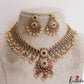 Premium Floral Square Motifs Jadau Guttapoosalu Necklace NC2939