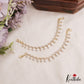 Elegant Floral Motifs Gold-Tone CZ Earchains EC215