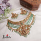 Grand Emerald Beads Temple Lakshmi Jadau Choker NC2225