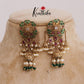 Trendy Emerald Ruby Jhumkas with Pearl Drops E624 (Available in 4 Colours)