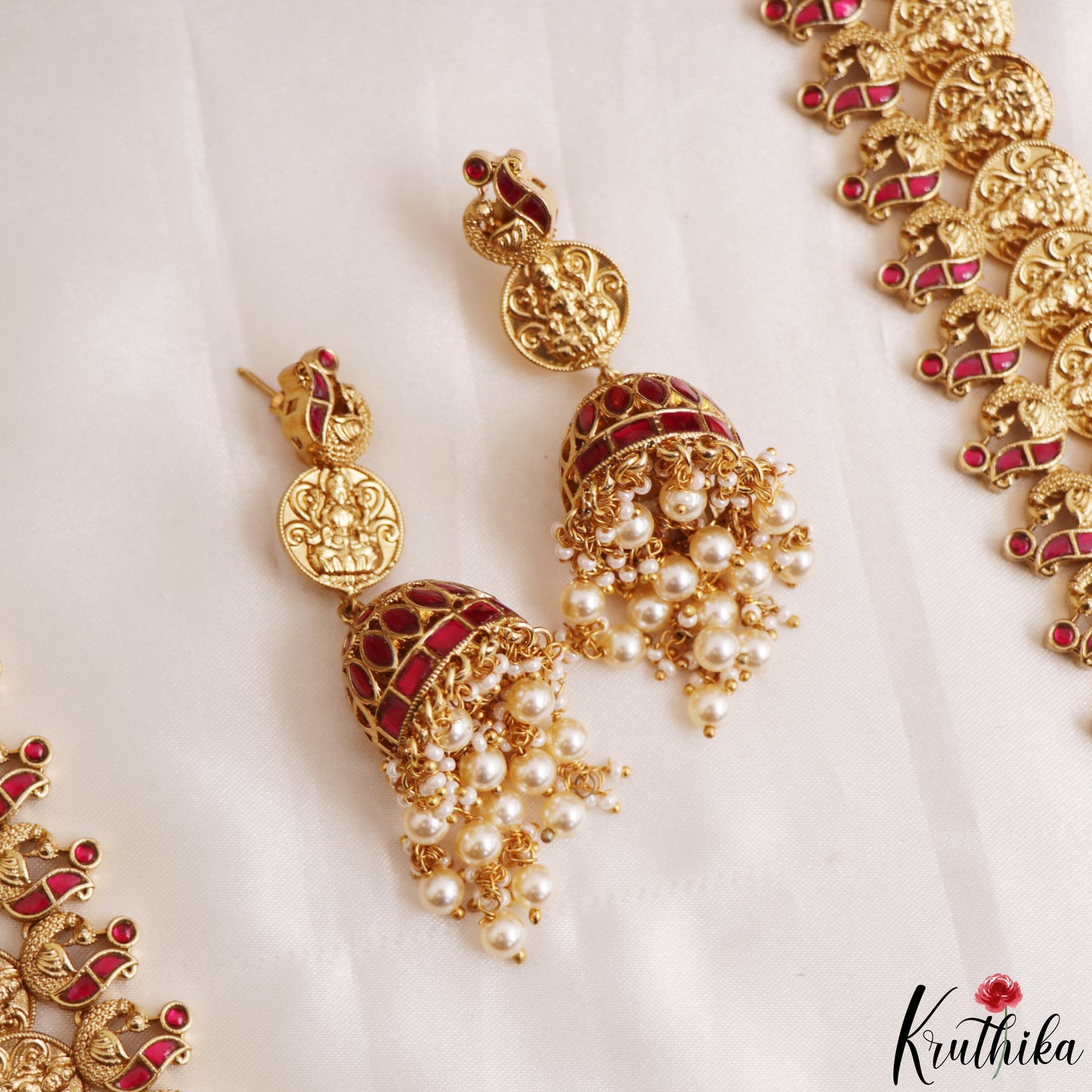 Traditional Antique Lakshmi Kasu Haaram LH2207 (Available In 2 Colors)