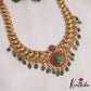 Gorgeous Antique Floral Peacock Motifs Jadau Haaram With Bead Drops LH2048 (Available In 4 Colors)