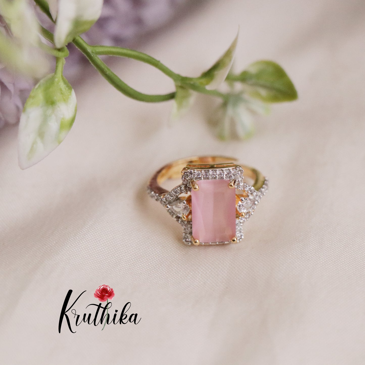 Classic CZ Sparkling Finger Ring R47 (Available in 5 Colours)