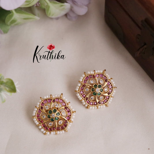 Trendy Kemp Ear Studs E610 (Available in 3 Colours)