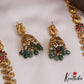 Gorgeous Antique Floral Peacock Motifs Jadau Haaram With Bead Drops LH2048 (Available In 4 Colors)