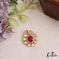 Pretty Floral Peacock Motifs Polki Victorian Pendant Set PS287 (Available In 2 Colors)