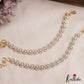 Simple Geometric Motifs Gold-Tone CZ Earchains EC216