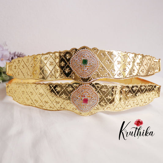 Trendy CZ Sparking Light Weight Victorian Hip Belt V268 (Available in 2 Colours)