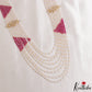 Stunning Multi Layered Crystal & Pearl Haaram With Floral Accents LH2153 (Available In 3 Colors)